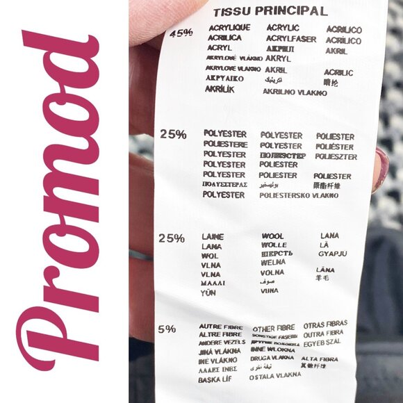 PROMOD VINTAGE HOUNDSTOOTH FAUX LEATHER MINI SKIRT GRUNGE OFFICE, SIZE 8 - Picture 9 of 12